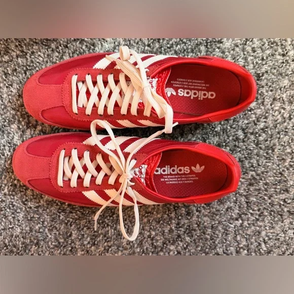 Adidas Originals SL 72 Retro Sneakers Better Scarlet/Cream White / Halo Blue 7.5 - Picture 8 of 9